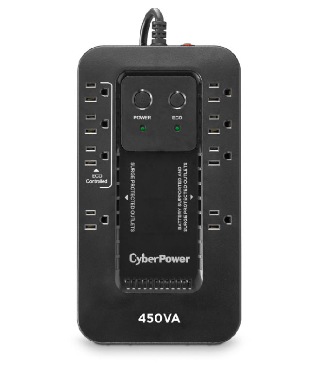 No Break Cyberpower EC450G 450VA / 260W - Standby, Gabinete Compacto, 8 × NEMA 5-15R No Break Cyberpower EC450G 450VA / 260W - Standby, Gabinete Compacto, 8 × NEMA 5-15R